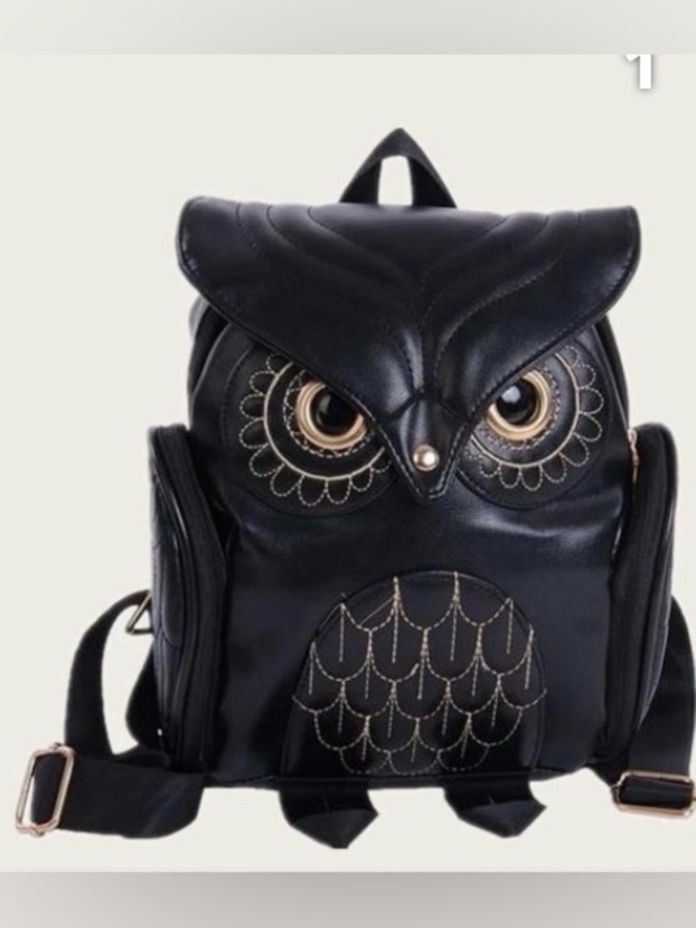 Black owl backpack is a versatile novelty backpack bag multi pocket, NWOT - Picture 11 of 11